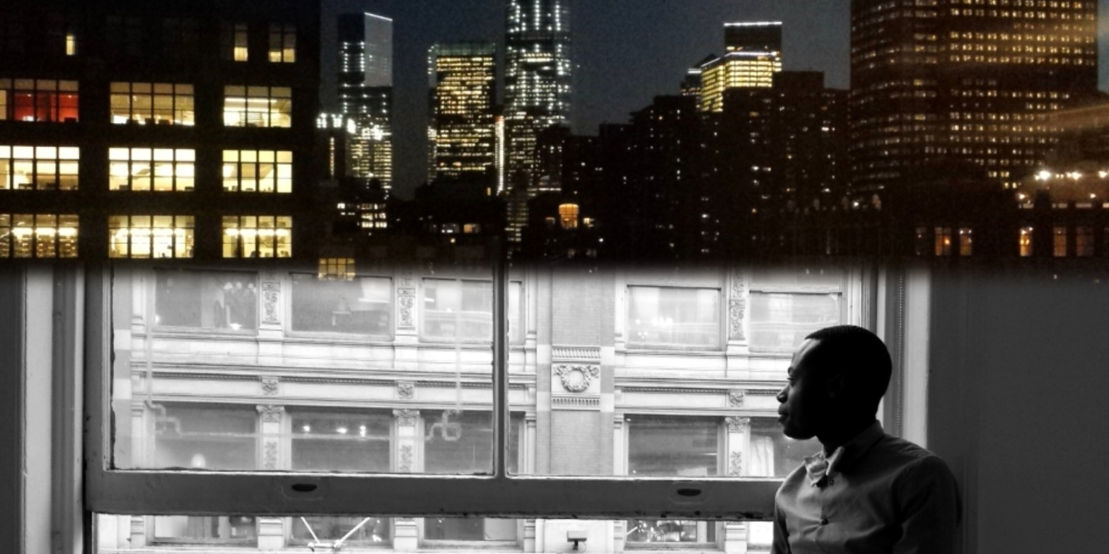 New York City skyline collage with photo of Jarryd Boyd